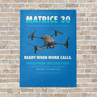 Thumbnail for DJI Matrice 30 vertical canvas print - no frame - turquoise background