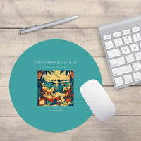 Thumbnail for VINTAGE G4408 - The Hammock Layover - Designed Mouse Pads design on turquoise round