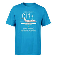 Thumbnail for Cessna Citation CJ1+ design on turquoise double-side t-shirt, single-side print