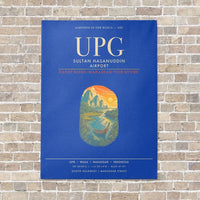 Thumbnail for Sultan Hasanuddin Airport UPG - Canvas Framed - Blue
