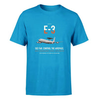 Thumbnail for E-3 Sentry AWACS design on turquoise double-side t-shirt, single-side print