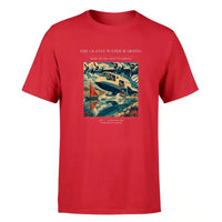 Thumbnail for VINTAGE G4280 - The Glassy Water Warning - Premium T-Shirt design on red premium t shirt