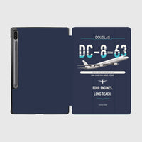 Thumbnail for Douglas DC-8-63 design on navy blue samsung tablet tablet case