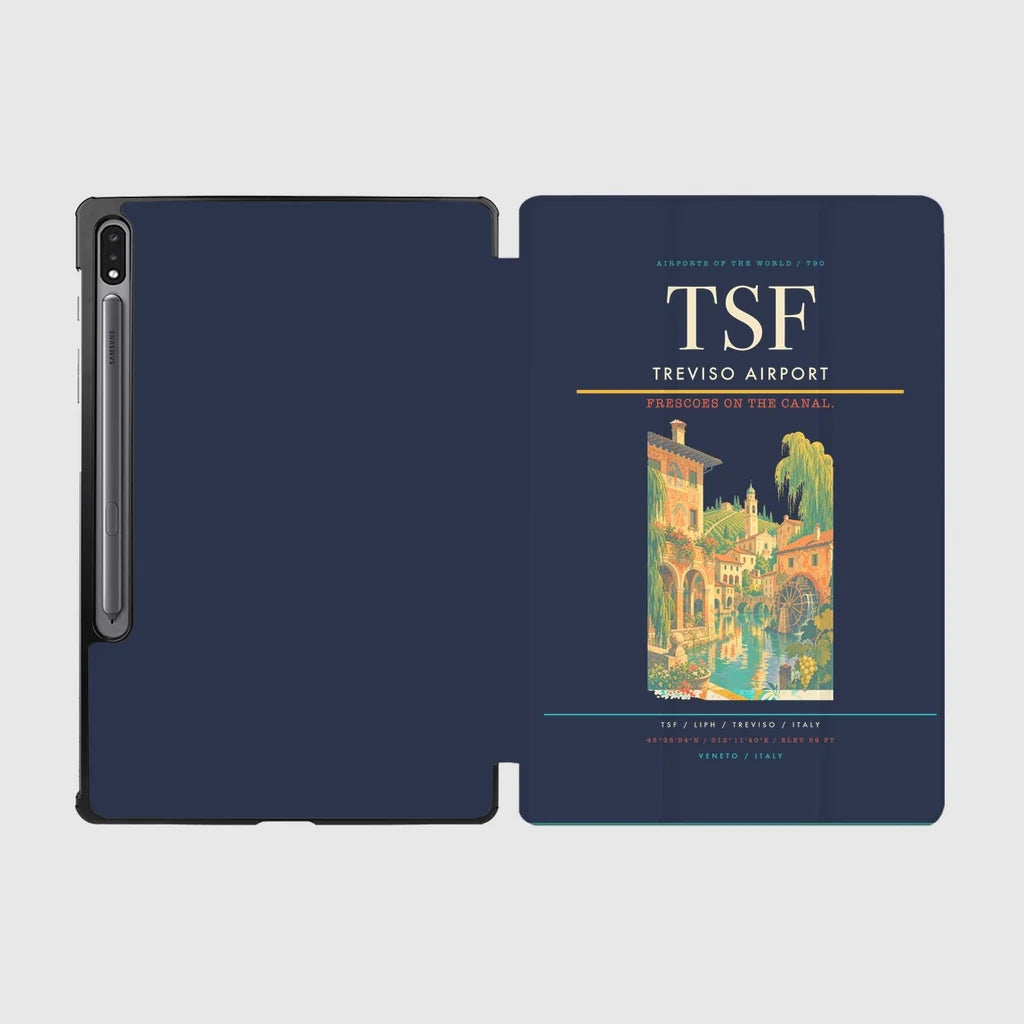 Treviso Airport (TSF) design on navy blue samsung tablet tablet case