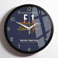 Thumbnail for Sopwith Camel F.1 design on navy blue framed wall clock