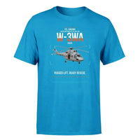 Thumbnail for PZL-Świdnik W-3WA Sokół design on turquoise t-shirt, single-side print