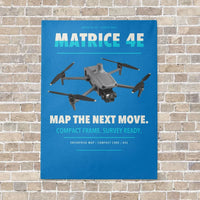 Thumbnail for DJI Matrice 4E vertical canvas print - no frame - turquoise background