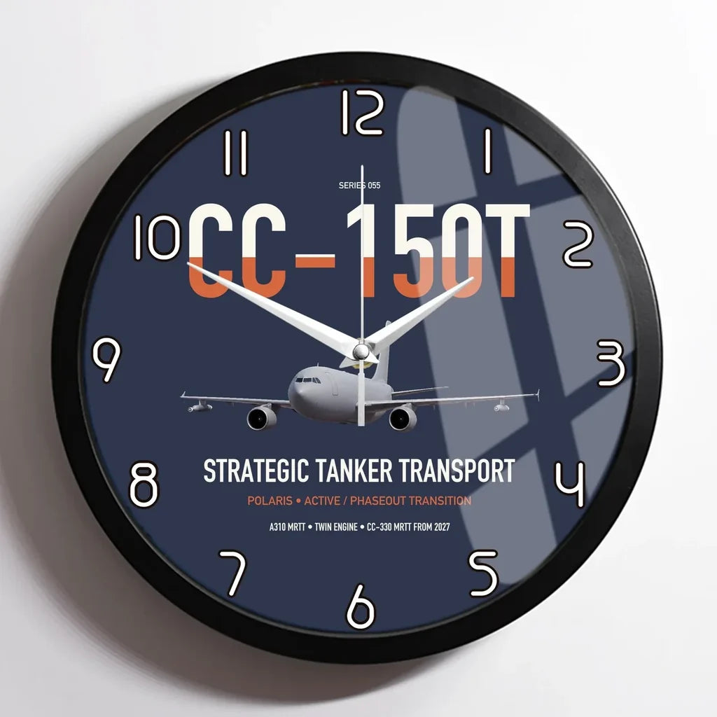 Airbus CC-150T Polaris design on navy blue framed wall clock