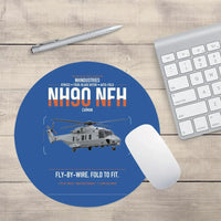 Thumbnail for NHIndustries NH90 NFH Caïman design on blue round mouse pad
