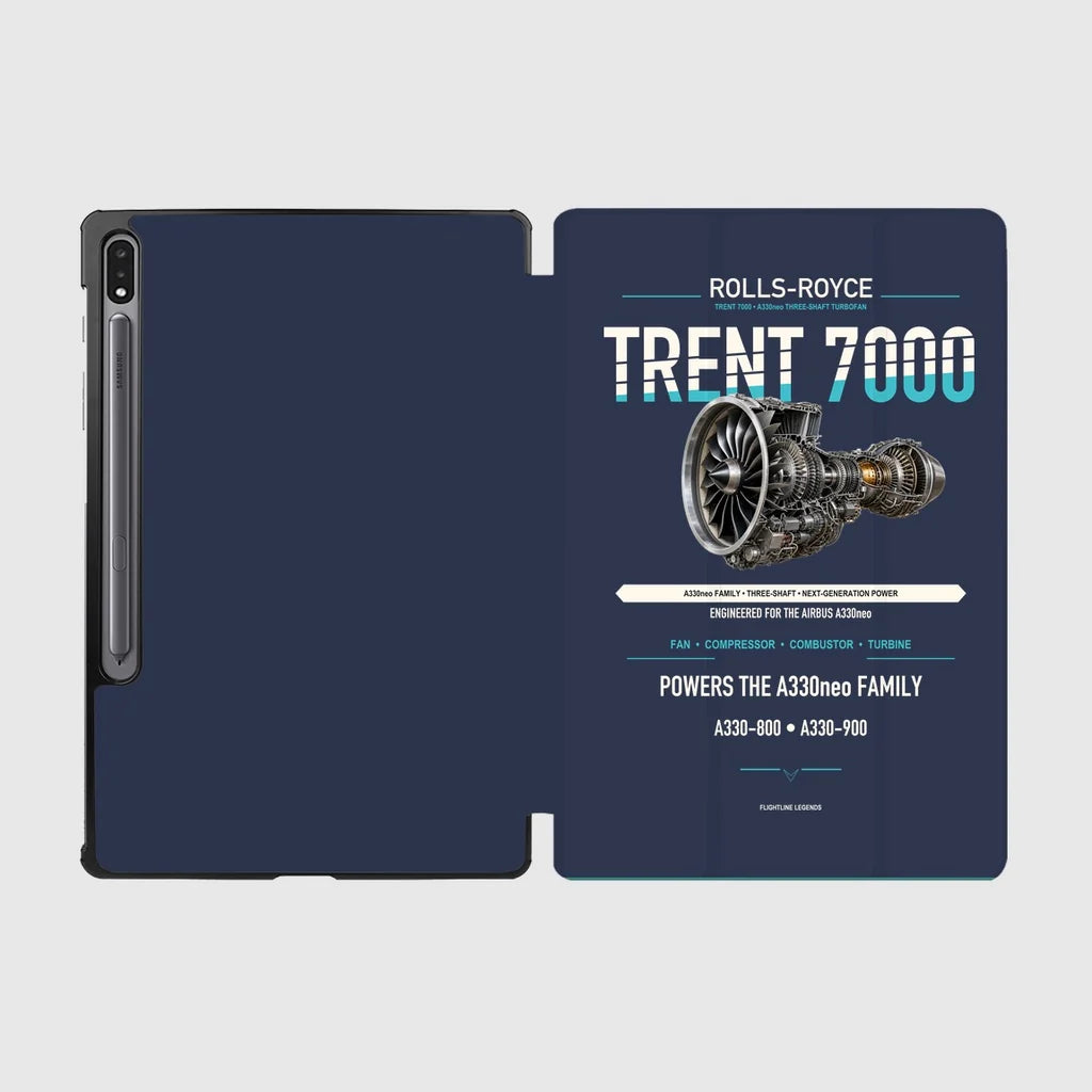 TRENT 7000 design on navy blue samsung tablet tablet case