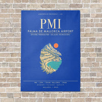 Thumbnail for Palma de Mallorca Airport PMI - Canvas Framed - Blue
