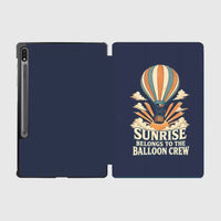 Thumbnail for Sunrise Belongs To The Balloon Crew design on navy blue samsung tablet tablet case
