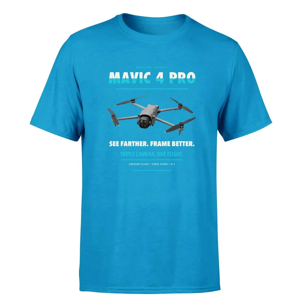 DJI Mavic 4 Pro design on turquoise single side