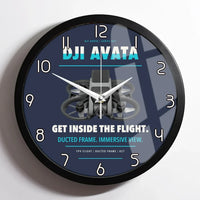 Thumbnail for DJI Avata design on navy blue framed wall clock