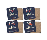 Thumbnail for F-8E Crusader design on navy blue 4 pieces set coaster