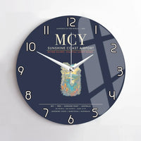 Thumbnail for Sunshine Coast Airport MCY Wall-Clock No-Frame - Navy Blue