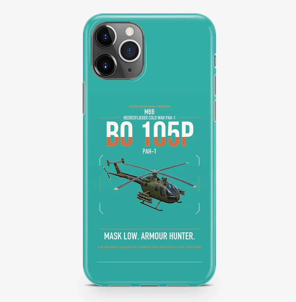 MBB BO 105P PAH-1 design on turquoise magsafe iphone case, for iPhone Pro Max