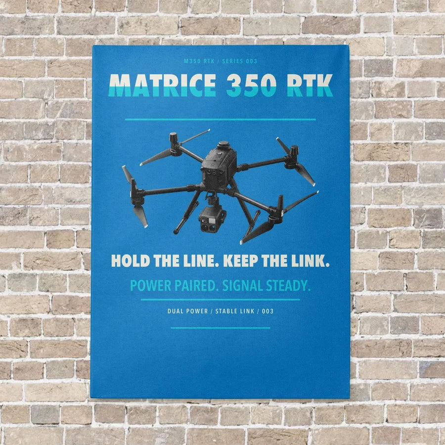 DJI Matrice 350 RTK vertical canvas print - no frame - turquoise background