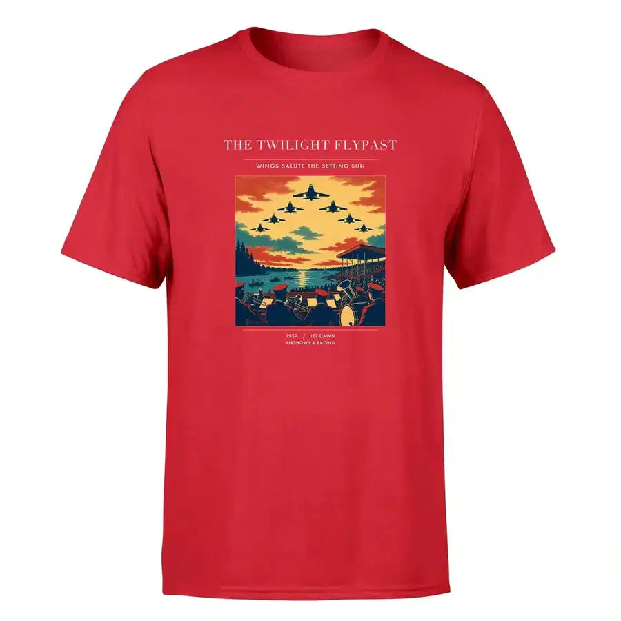 VINTAGE G4260 - The Twilight Flypast - Premium T-Shirt design on red premium t shirt