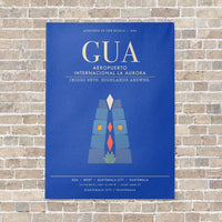 Thumbnail for Aeropuerto Internacional La Aurora GUA - Canvas Framed - Blue