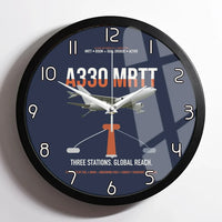 Thumbnail for Airbus A330 MRTT design on navy blue framed wall clock
