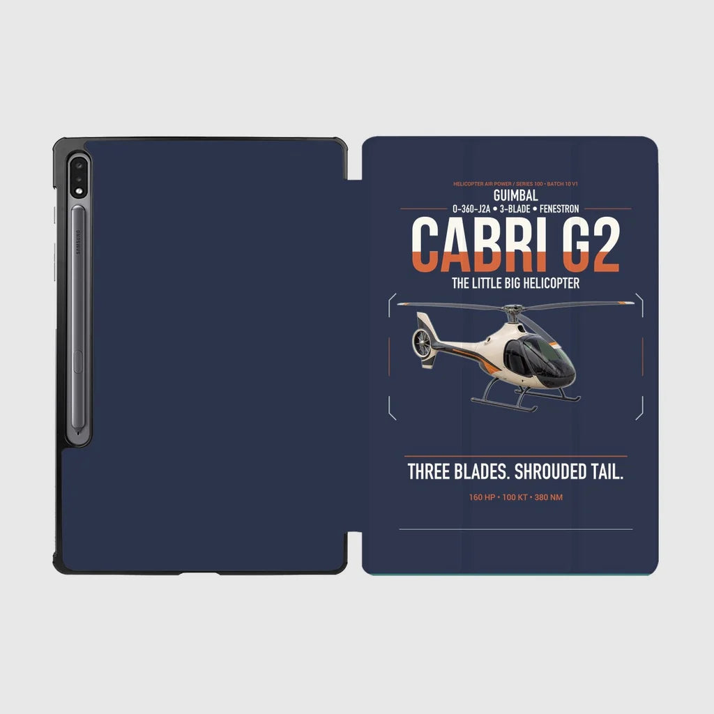 Guimbal Cabri G2 design on navy blue samsung tablet tablet case