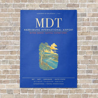 Thumbnail for Harrisburg International Airport MDT - Canvas Framed - Blue