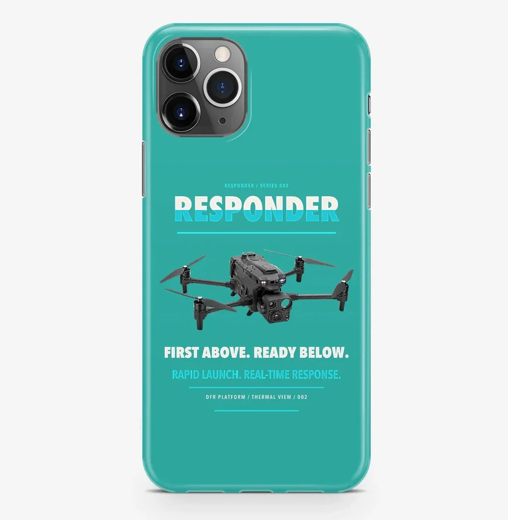 BRINC Responder Case ProMax design on turquoise iphone case promax