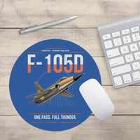 Thumbnail for F-105D Thunderchief design on blue round mouse pad