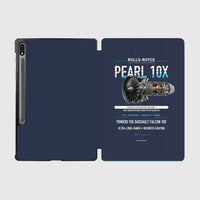 Thumbnail for PEARL 10X design on navy blue samsung tablet tablet case
