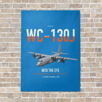 Thumbnail for WC-130J Hurricane Hunter vertical canvas print - no frame - turquoise background