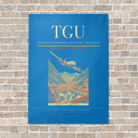 Thumbnail for Toncontín International Airport TGU — Tegucigalpa vertical canvas print - no frame - turquoise background