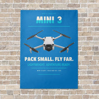 Thumbnail for DJI Mini 3 vertical canvas print - no frame - turquoise background