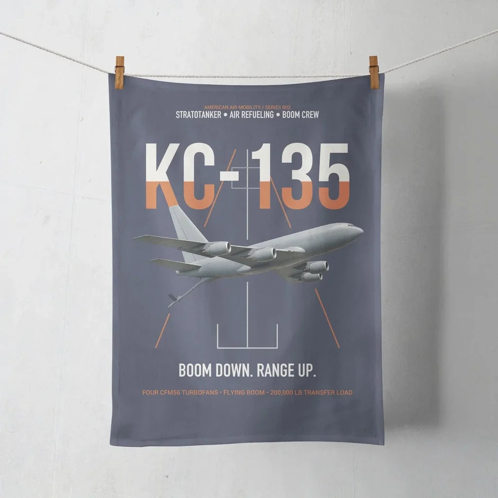KC-135 STRATOTANKER design on navy blue towel