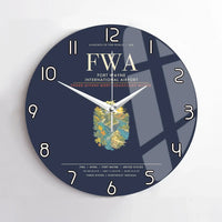 Thumbnail for Fort Wayne International Airport FWA Wall-Clock No-Frame - Navy Blue