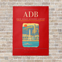 Thumbnail for Izmir Adnan Menderes Airport ADB - Canvas No Frame - Red