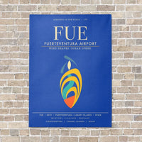 Thumbnail for Fuerteventura Airport FUE - Canvas Framed - Blue