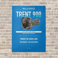 Thumbnail for TRENT 900 vertical canvas print - no frame - turquoise background
