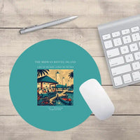 Thumbnail for VINTAGE G4309 - The Midway Refuel Island - Designed Mouse Pads design on turquoise round