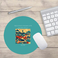 Thumbnail for VINTAGE G4436 - The Sunday Polish Club - Designed Mouse Pads design on turquoise round
