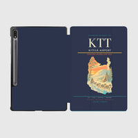 Thumbnail for Kittilä Airport (KTT) design on navy blue samsung tablet tablet case