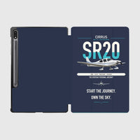 Thumbnail for Cirrus SR20 design on navy blue samsung tablet tablet case