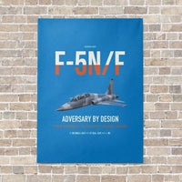 Thumbnail for F-5N F Adversary vertical canvas print - no frame - turquoise background
