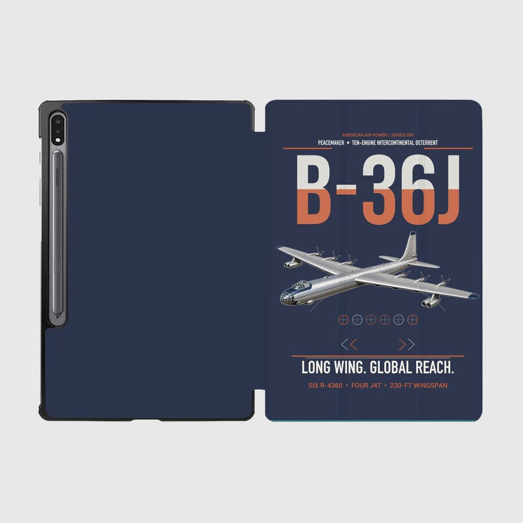 B-36J Peacemaker design on navy blue samsung tablet tablet case