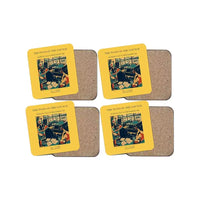 Thumbnail for The Piano In The Lounge - Designed Coasters design on yellow 4-pieces-set
