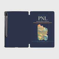 Thumbnail for Pantelleria Airport (PNL) design on navy blue samsung tablet tablet case