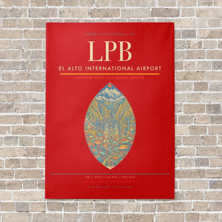 El Alto International Airport LPB - Canvas No Frame - Red