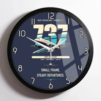 Thumbnail for Boeing 737-500 Classic design on navy blue framed wall clock