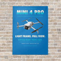 Thumbnail for DJI Mini 4 Pro vertical canvas print - no frame - turquoise background
