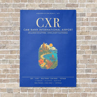 Thumbnail for Cam Ranh International Airport Nha Trang CXR - Canvas Framed - Blue